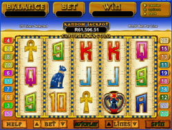 Cleopatra's Slot - Win 15 Free Games at 3x Multiplier. The Free Games can be re triggered and a Random Mystery Bonus Jackpot can be won at anytime regardless of the combination on the screen 